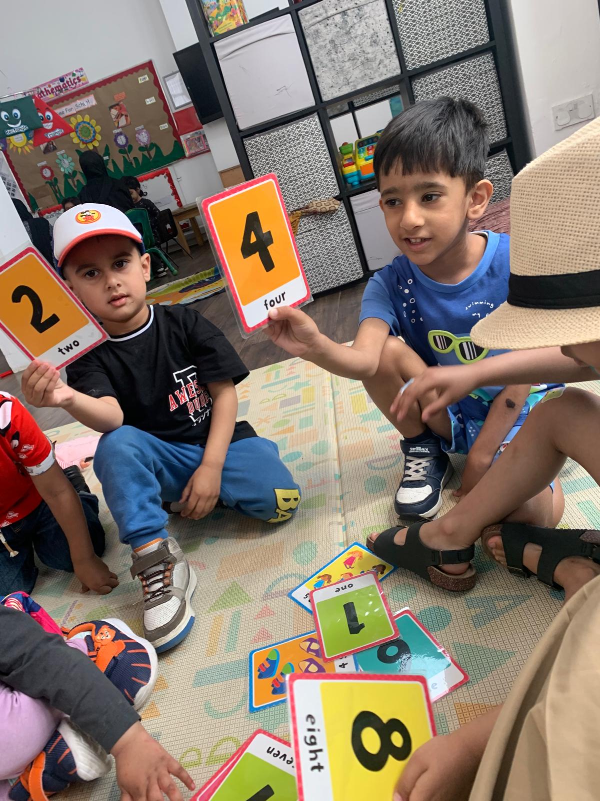 Kids Learning Math in Nursery